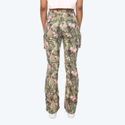 Mid Rise Side Pinched Stacked Twill Pants