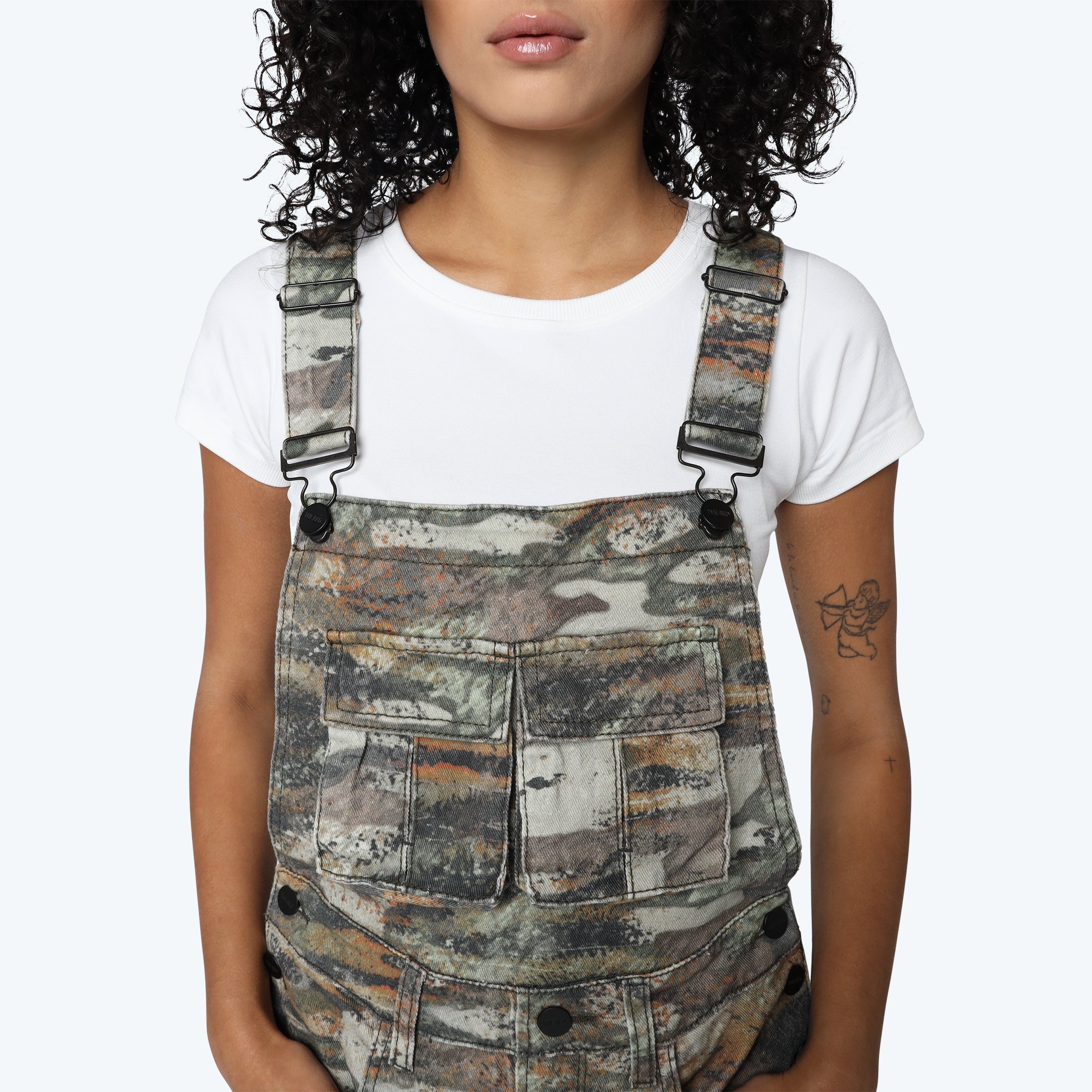 Wide Leg Overalls - Tiger Camo