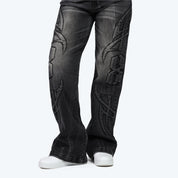 High Rise Wide Leg Jeans - Willow Black