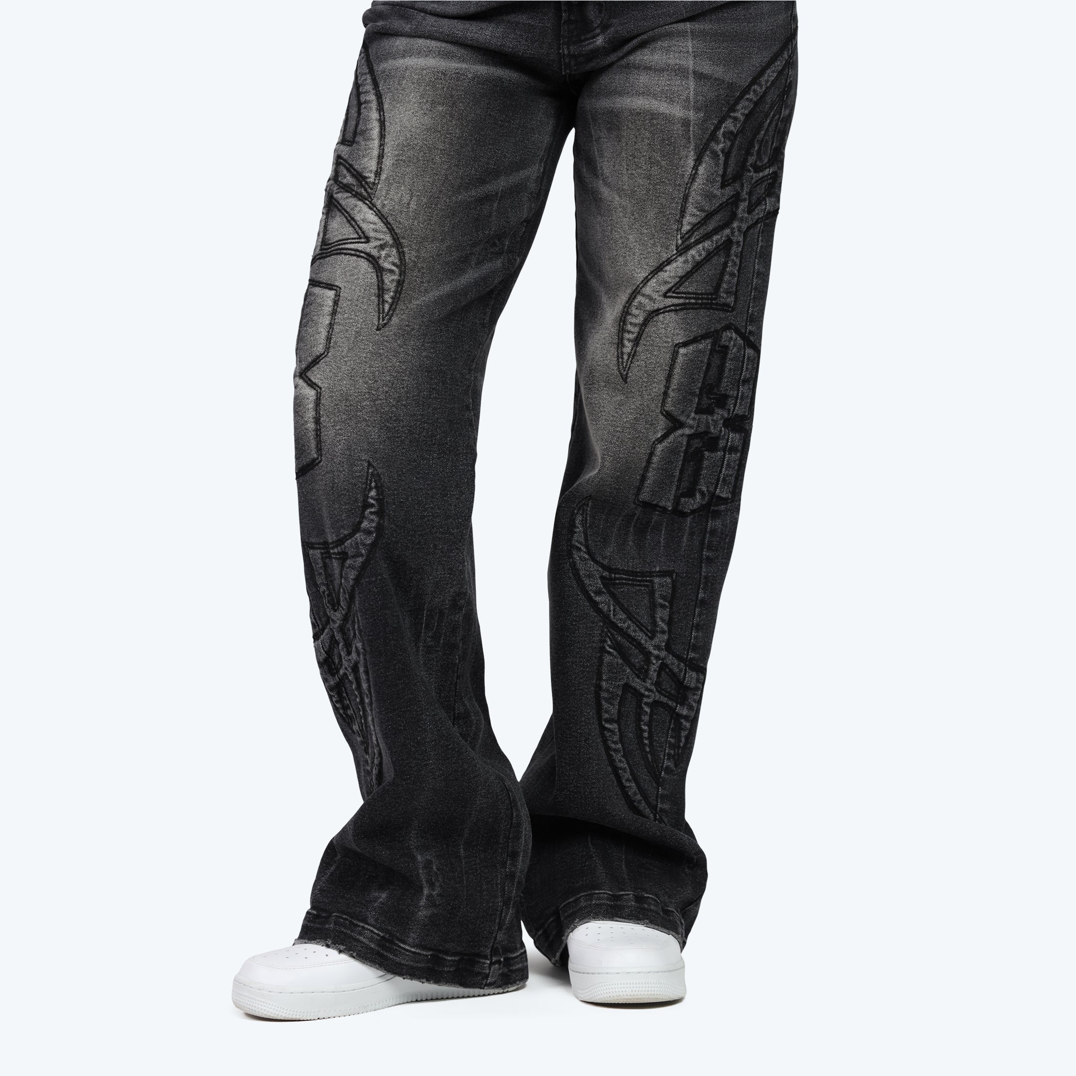 High Rise Wide Leg Jeans - Willow Black