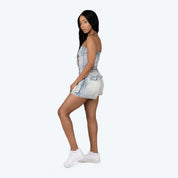 Tube Top Utility Denim Romper