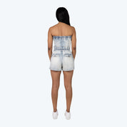 Tube Top Utility Denim Romper