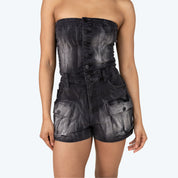Tube Top Utility Denim Romper