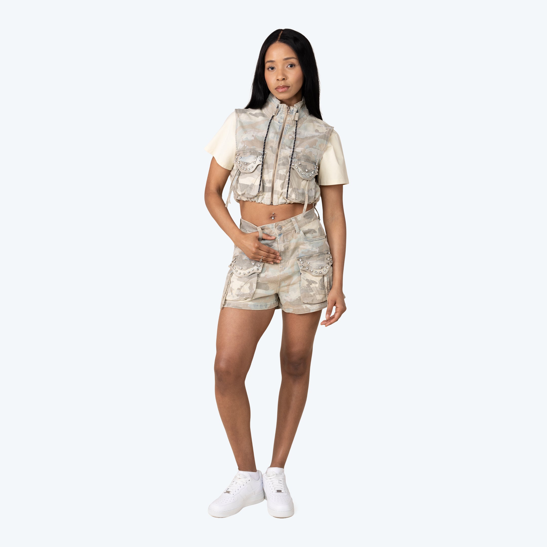 Utility Pocket Cargo Denim Vest