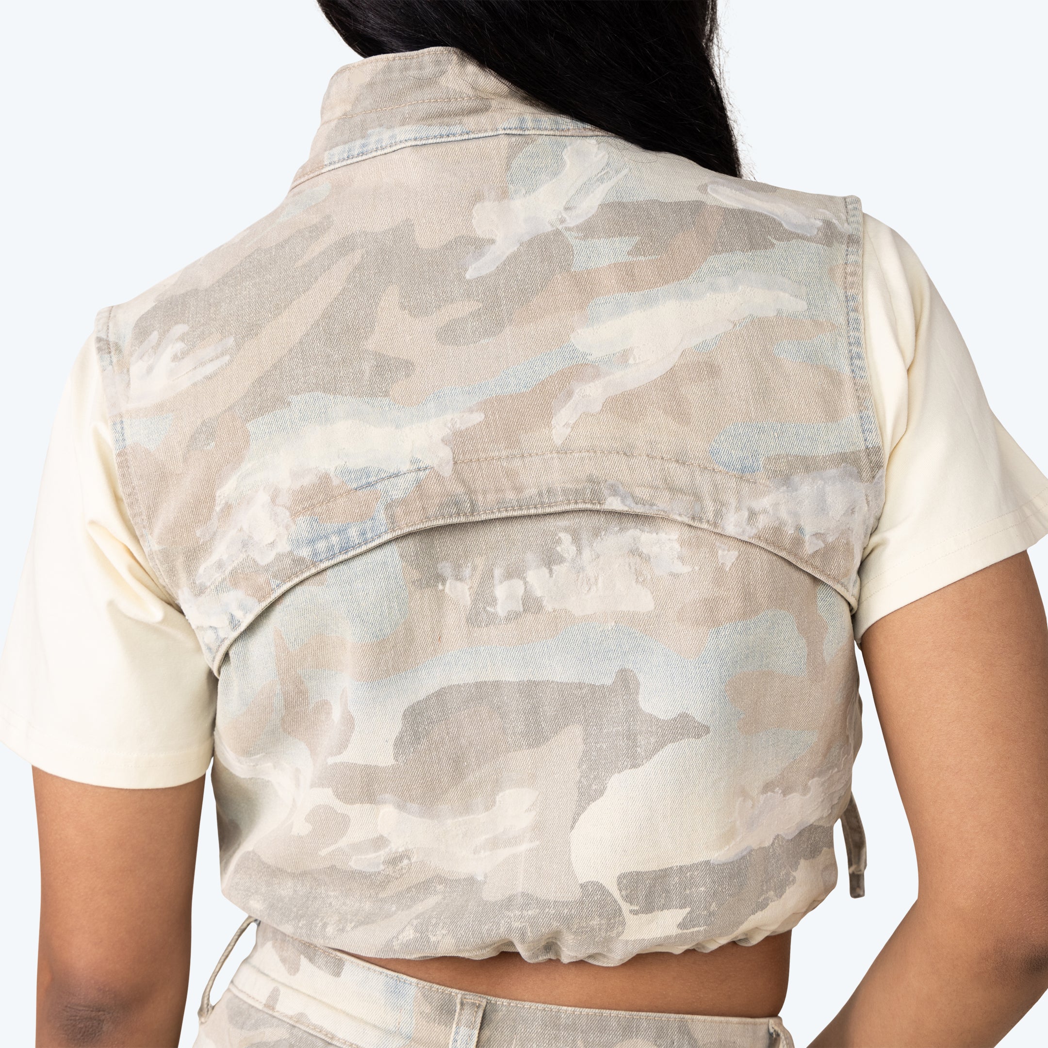 Utility Pocket Cargo Denim Vest