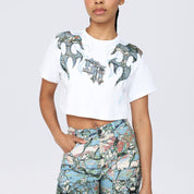 Cropped Western Tapestry T-Shirt