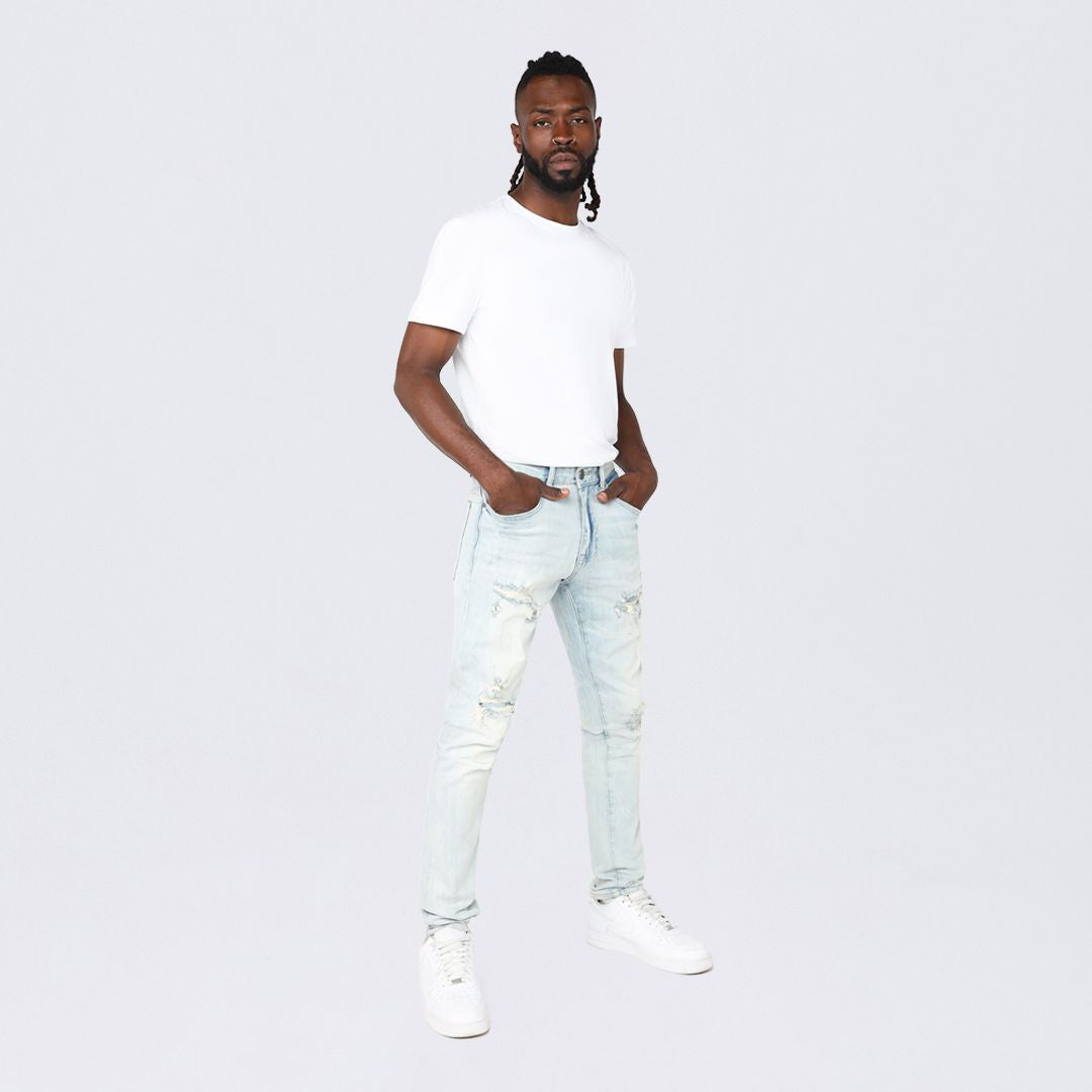 Slim Tapered Vintage Washed Jeans