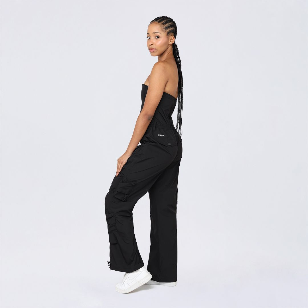 Tube Top Utility Windbreaker Jumpsuit