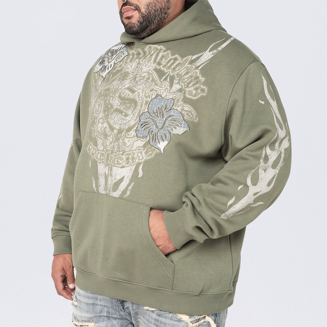 Big and Tall - Fleece Tapestry Hoodie