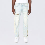 Straight Tapestry Embroidered Jeans