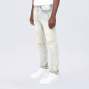 Slim Vintage Washed Jeans - Henry Blue