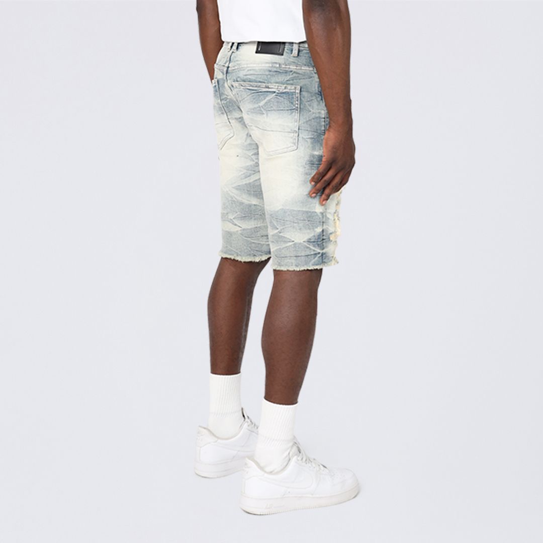 12" Slim Essential Jean Shorts - Alpine Blue