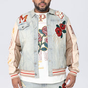 Big and Tall - Country Club Varsity Jean Jacket