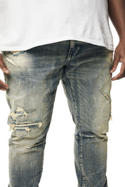 Big and Tall - Vintage Washed Denim Jeans - Glen Blue