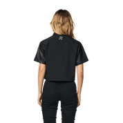 Smoke Rise RED Embroidery Button Down Shirt - Black