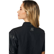Smoke Rise RED Embroidery Button Down Shirt - Black