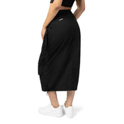 Smoke Rise RED Utility Straight Long Skirt - Black