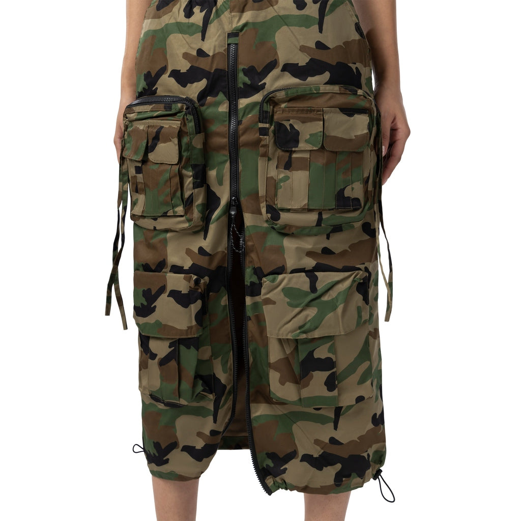 Smoke Rise RED Utility Straight Long Skirt - Wood Camo