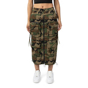 Smoke Rise RED Utility Straight Long Skirt - Wood Camo