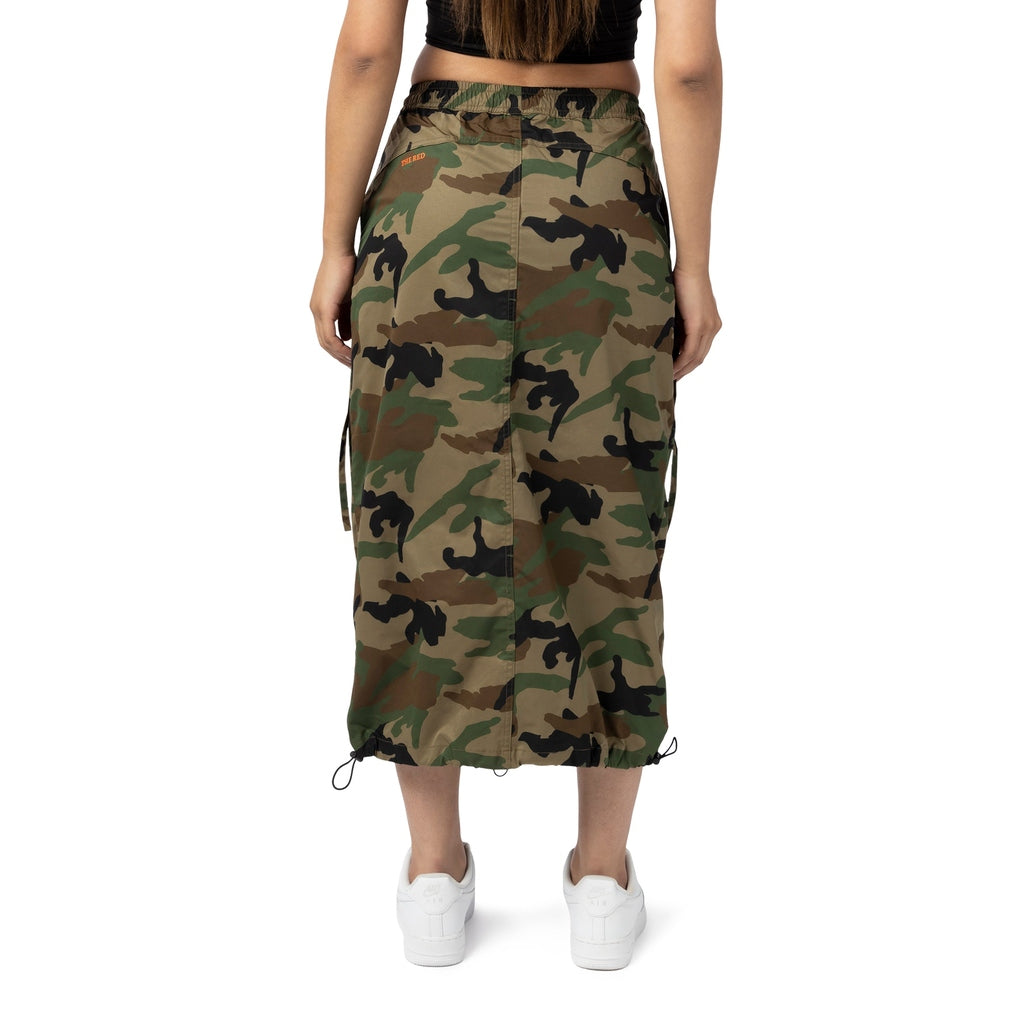 Smoke Rise RED Utility Straight Long Skirt - Wood Camo