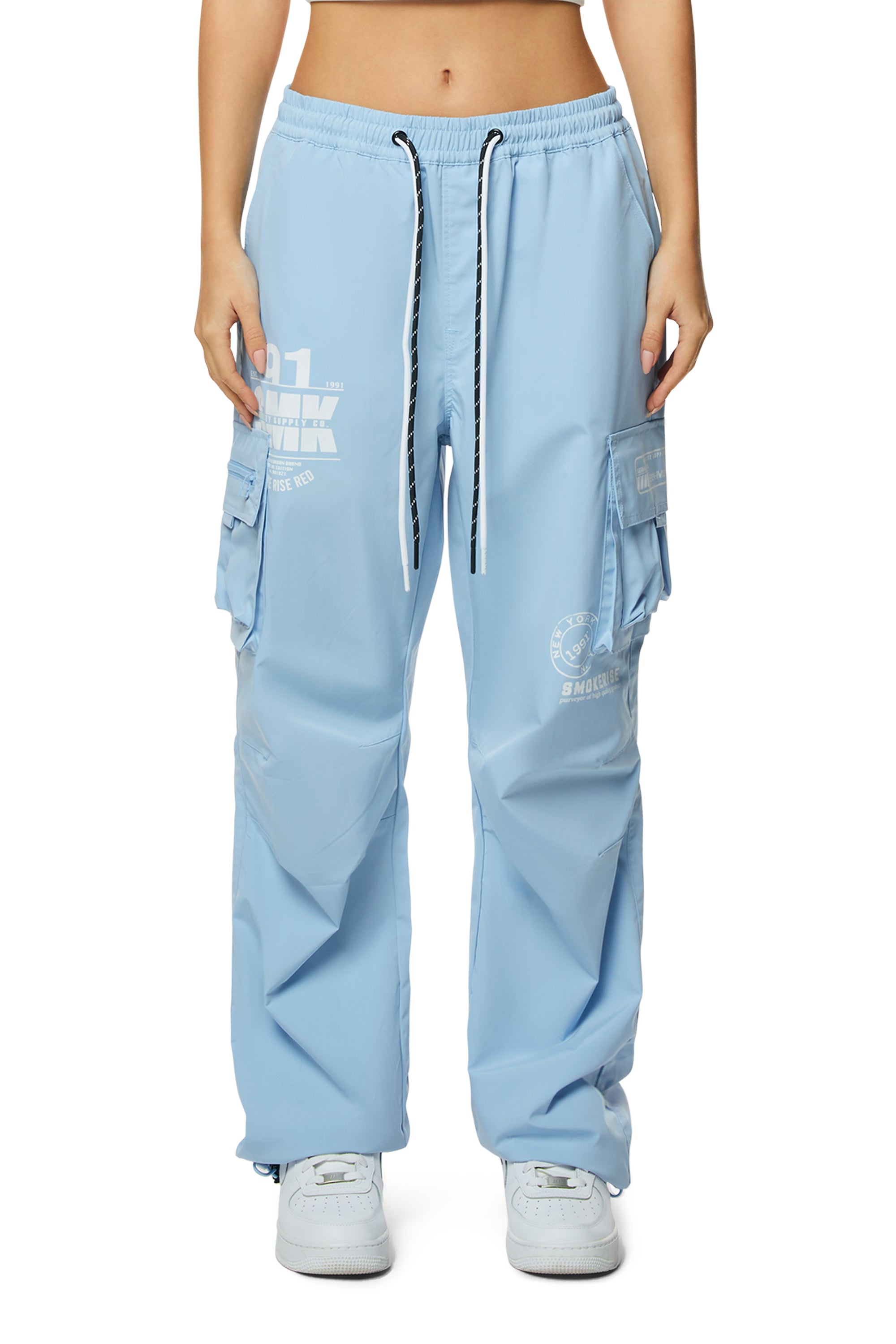 Slouched Straight Pants - Collegiate Blue