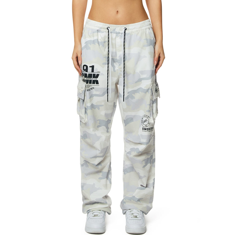 Smoke Rise RED Slouched Straight Pants - Oatmeal Camo
