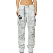 Smoke Rise RED Slouched Straight Pants - Oatmeal Camo