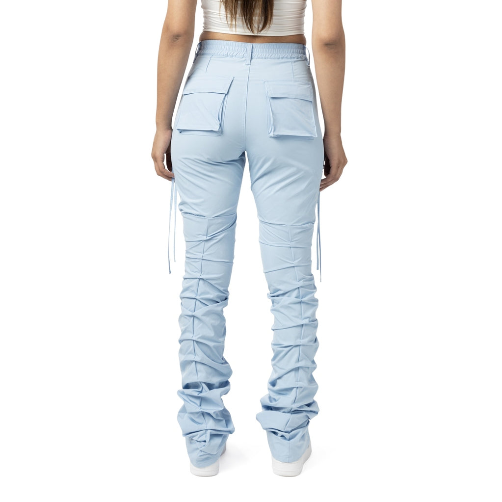 Smoke Rise RED High Rise Utility Stacked Pants - Collegiate Blue