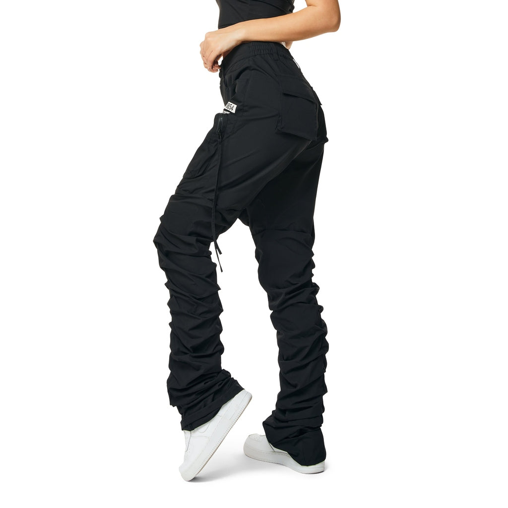 Smoke Rise RED High Rise Utility Stacked Pants - Black