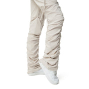 Smoke Rise RED High Rise Utility Stacked Pants - Silver Grey