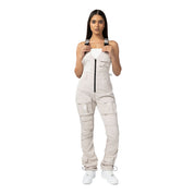 Smoke Rise RED Utility Stacked Overalls - Silver Grey