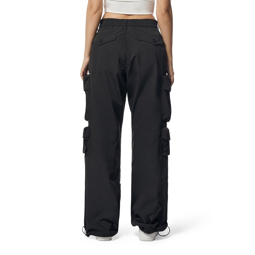 Smoke Rise RED Wide Leg Cargo Pants - Black