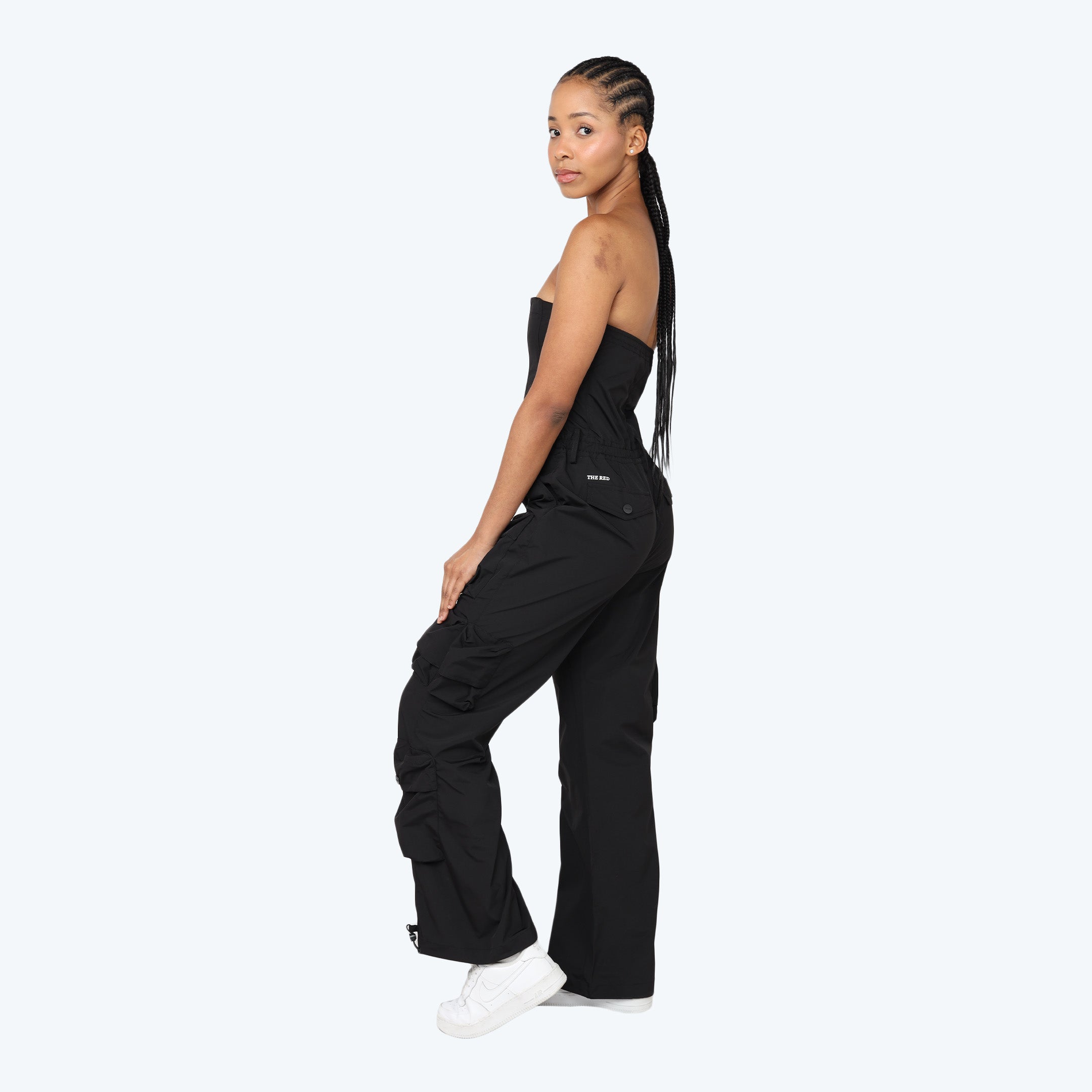 Tube Top Utility Windbreaker Jumpsuit