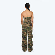 Tube Top Utility Windbreaker Jumpsuit