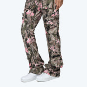High Rise Side Pinched Stacked Pants - Blossom Tree Camo