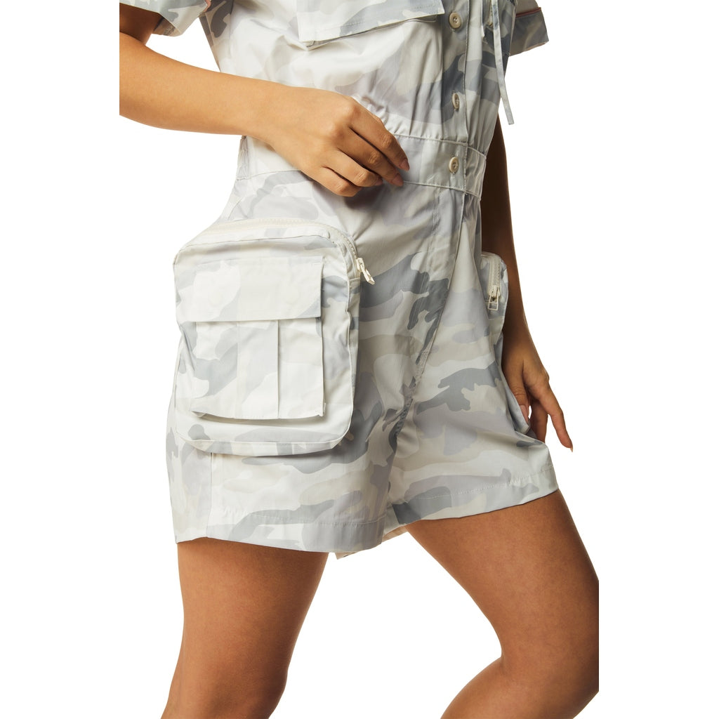 Smoke Rise RED Utility Romper - Oatmeal Camo