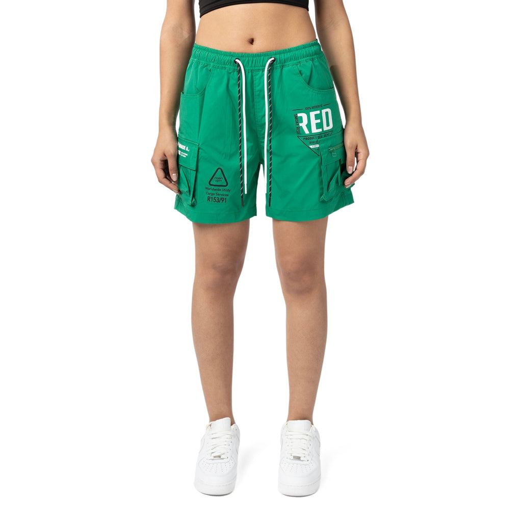 Smoke Rise RED Utility Slouched Shorts - Kelly Green