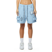 Smoke Rise RED Utility Slouched Shorts - Collegiate Blue