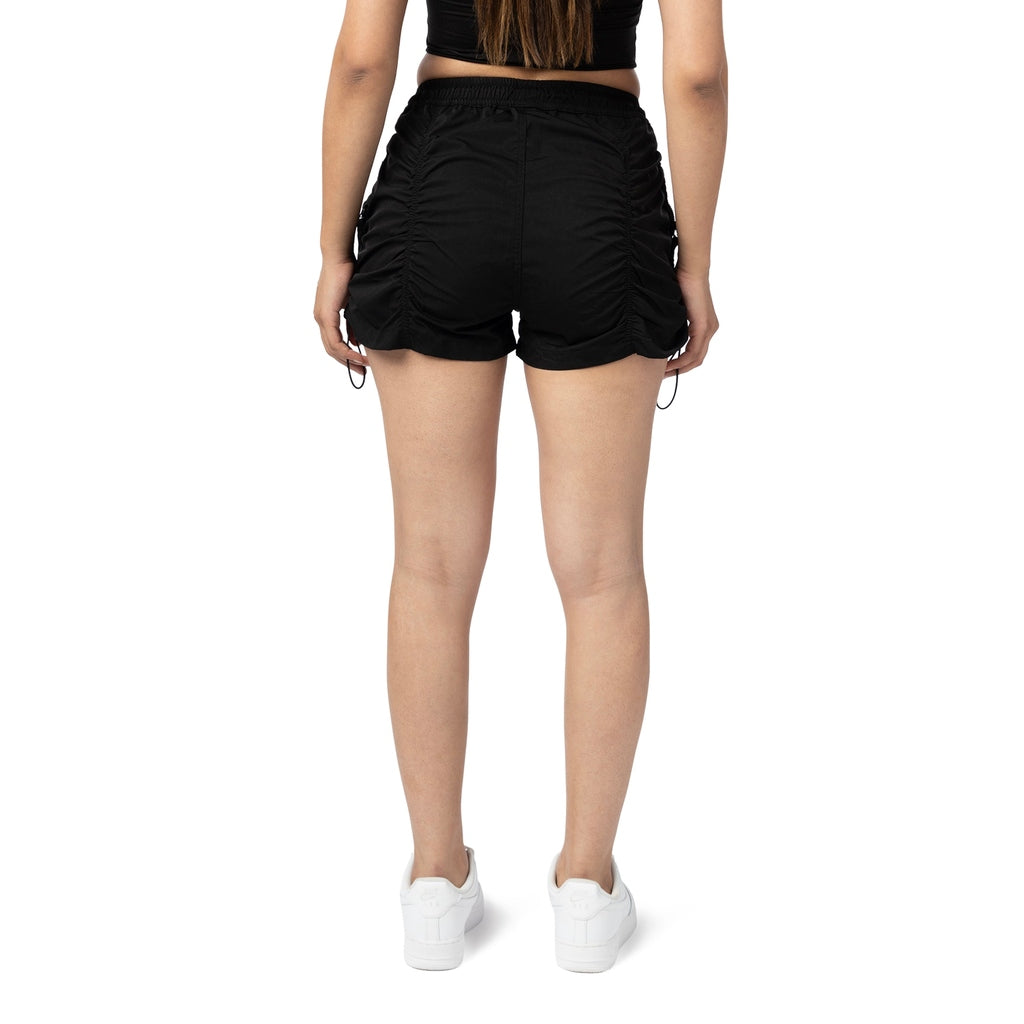 Smoke Rise RED Utility Shirring Shorts - Black