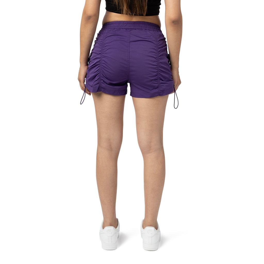 Smoke Rise RED Utility Shirring Shorts - Purple