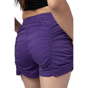 Smoke Rise RED Utility Shirring Shorts - Purple