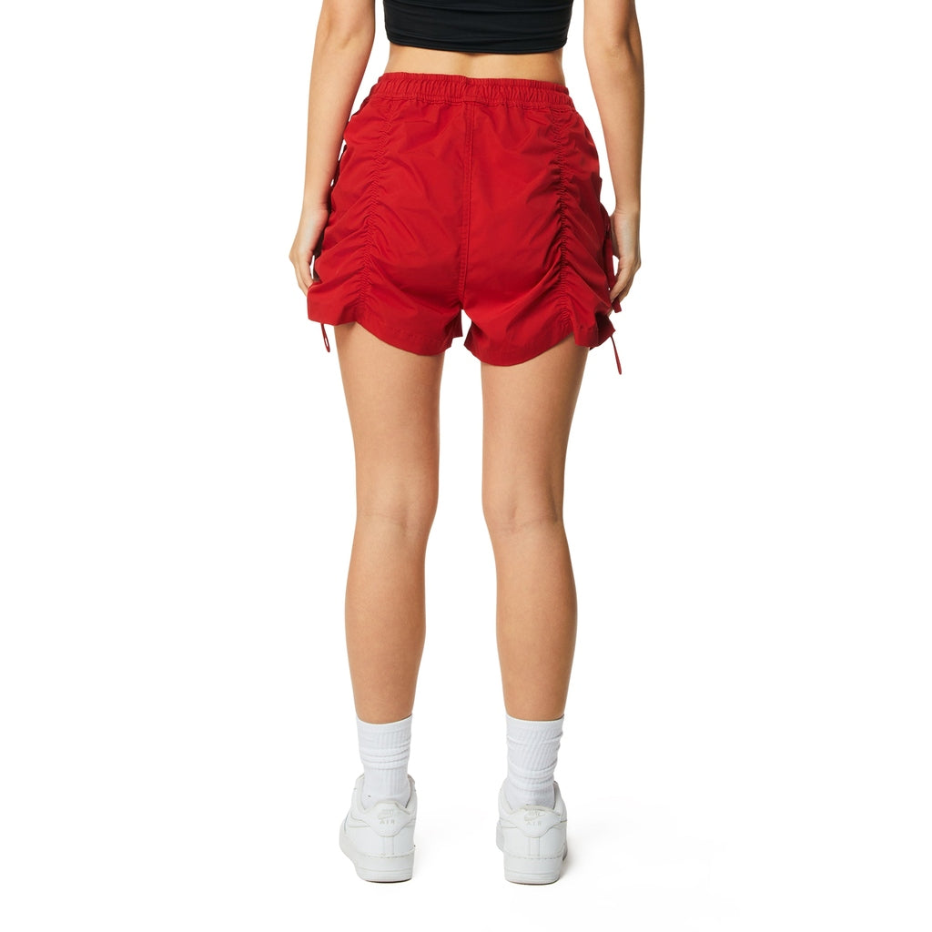 Smoke Rise RED Utility Shirring Shorts - True Red