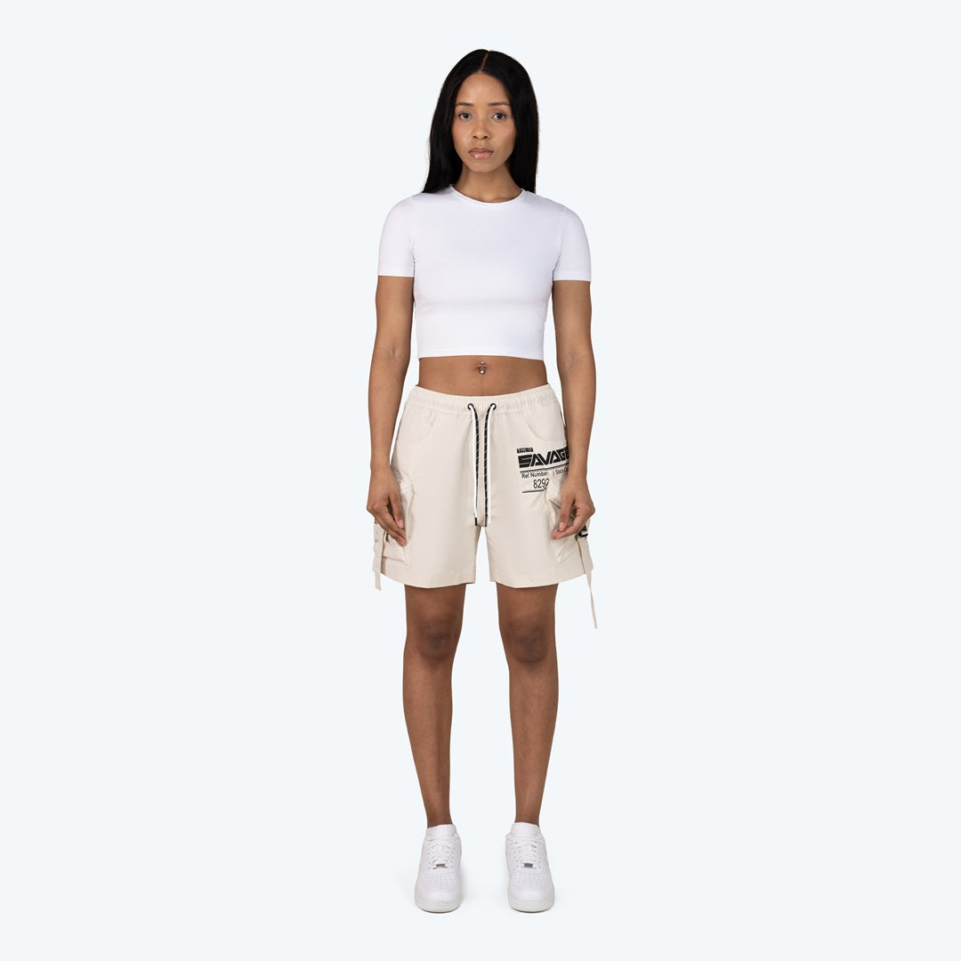 Slouched Utility Windbreaker Shorts