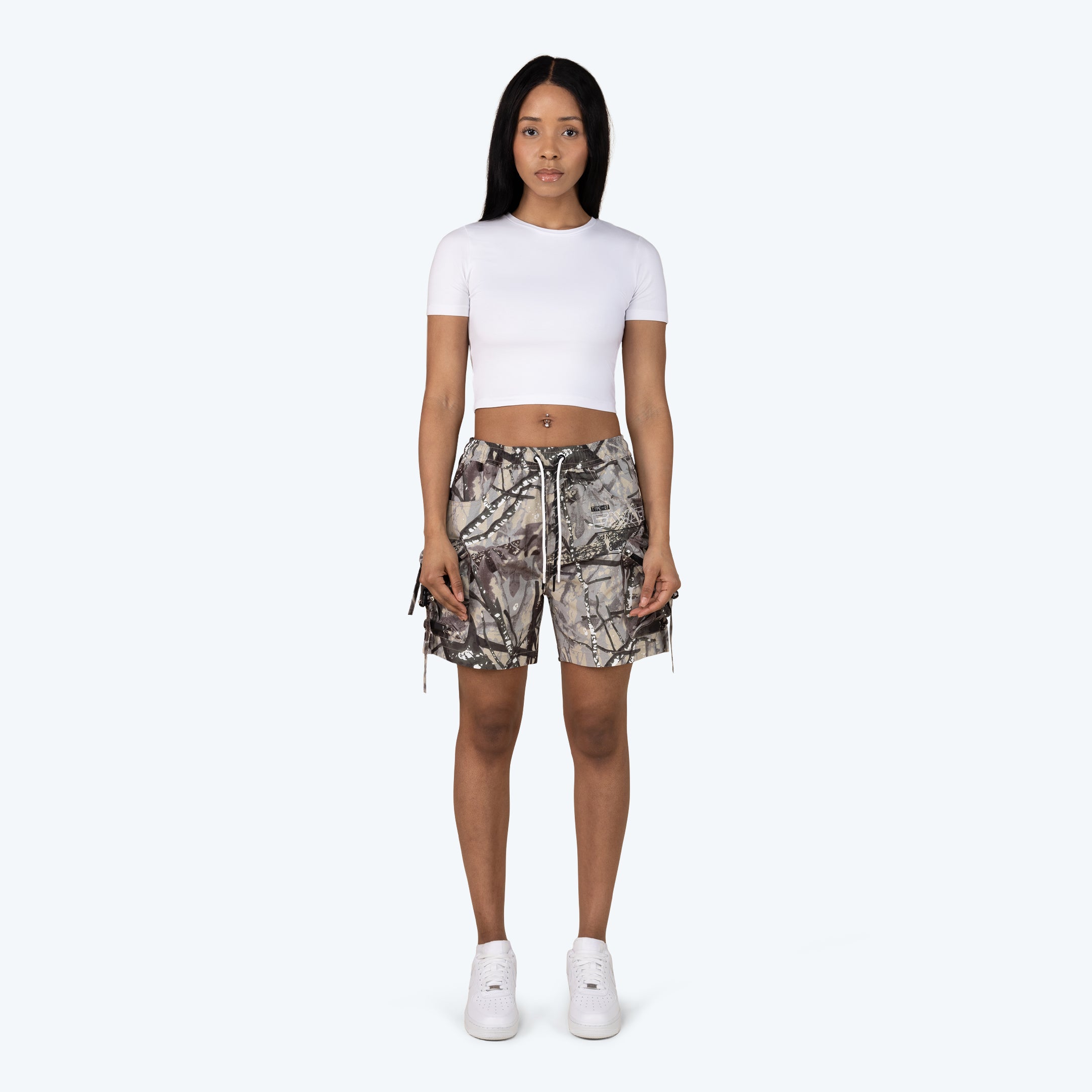 Slouched Utility Windbreaker Shorts