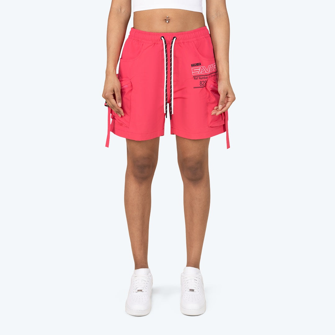 Slouched Utility Windbreaker Shorts