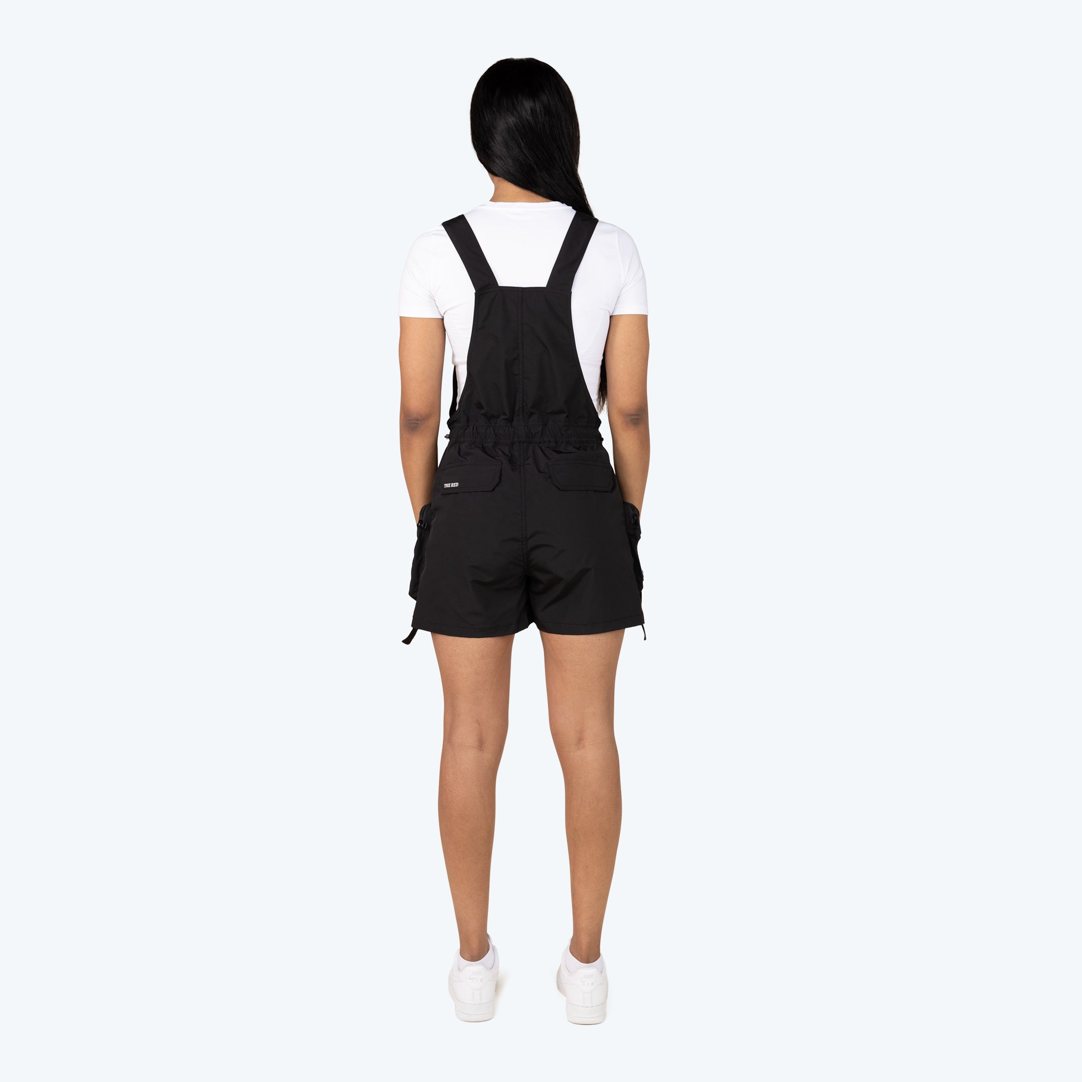 Utility Windbreaker Shortalls - Black