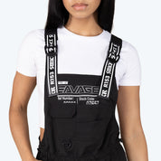 Utility Windbreaker Shortalls - Black