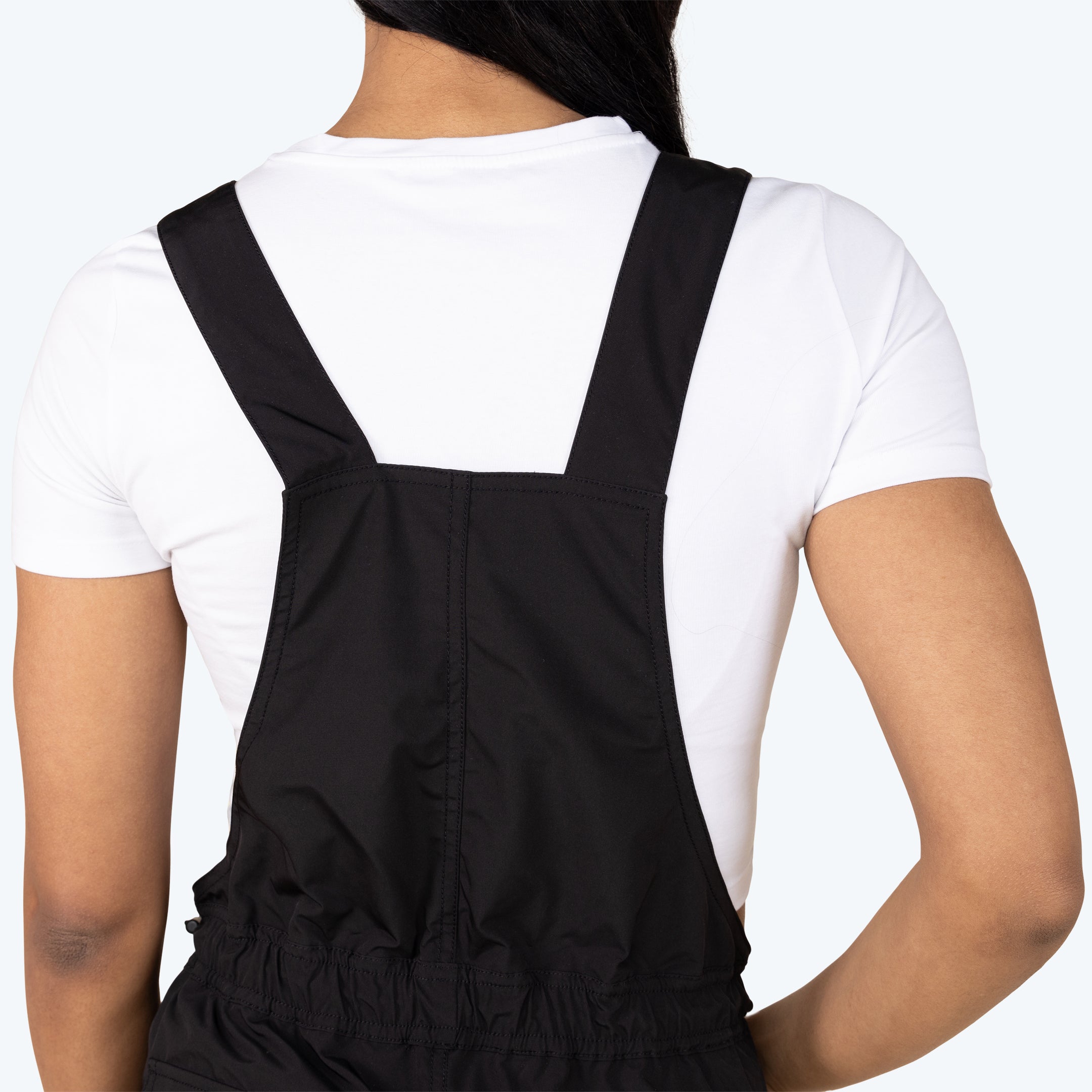 Utility Windbreaker Shortalls - Black