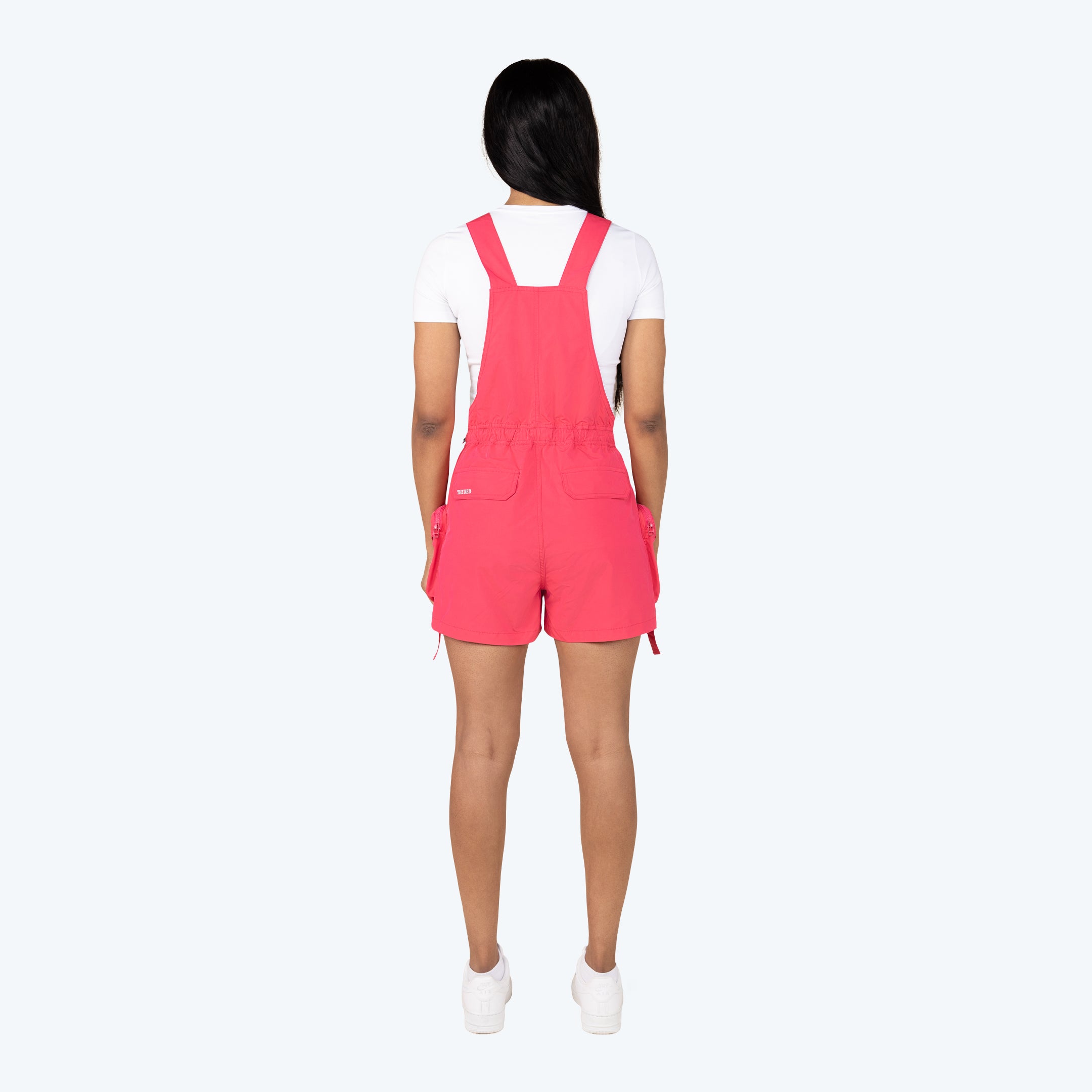 Utility Windbreaker Shortalls - Raspberry