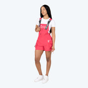 Utility Windbreaker Shortalls - Raspberry